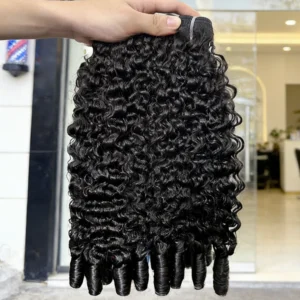 Burmese Curly Remy-haarbundel van 8 inch